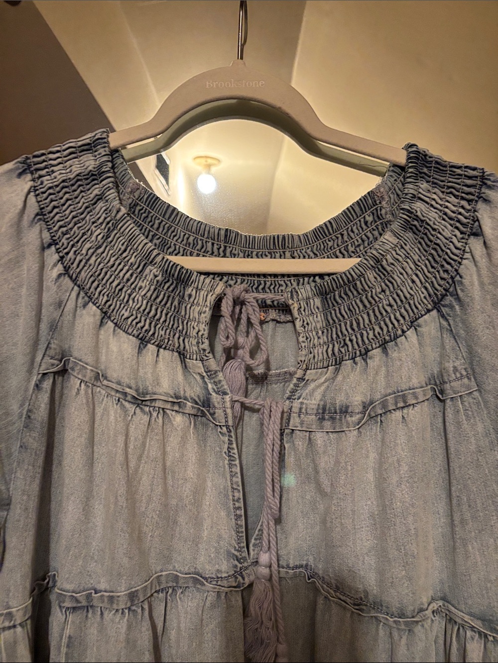 Free People Sz Medium denim dress NWOT SOLD OUT - Picture 7 of 16